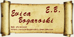 Evica Bogaroški vizit kartica